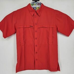 GameGuard Shirt Boys Large Fishing‎ Outdoor Vented Performance Mesh Red